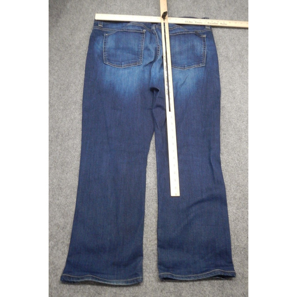 Fidelity Jimmy Straight Jeans Mens Size 40 Blue Dark Wash Faded Style Denim - Picture 8 of 11